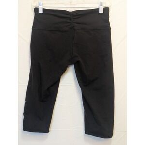 Lululemon Women's 6‎ Black Capri Leggings High Rise Crop Ruched Hem